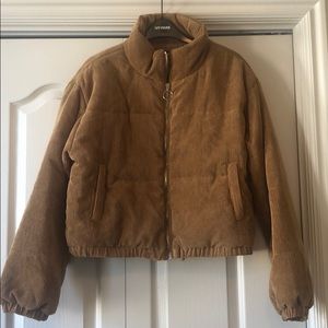Corduroy puffer jacket